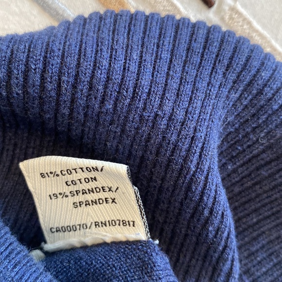 Kersh navy blue long cotton/ spandex blend dress with belt size M PTP16 length57 - Picture 9 of 9